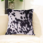 Cowhide Print Throw Pillow Covers Black White Cow Spots Pattern Farmhouse Cushion Case Soft Cow Fur Skin Farm Animal Decorative Accent Pillowcase 18x18 Inches Velvet