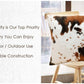 Soft Plush Faux Fur Cow Hide Skin Print Throw Pillow Covers Farm Animal Cushion Cover Set of 2 Decorative Farmhouse Pillowcase for Couch Sofa Chair Bedroom Living Room Brown White