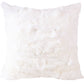 Natural Handcrafted Rabbit Fur Throw Pillow Covers, Real Rabbit Fur Pillow Case Luxury Animal Skin Cushion Cover Pillowcase Home Living Room Bedroom Grey 18 x 18