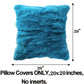 Natural Handcrafted Rabbit Fur Throw Pillow Covers, Real Rabbit Fur Pillow Case Luxury Animal Skin Cushion Cover Pillowcase Home Living Room Bedroom Grey 18 x 18