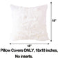 Natural Handcrafted Rabbit Fur Throw Pillow Covers, Real Rabbit Fur Pillow Case Luxury Animal Skin Cushion Cover Pillowcase Home Living Room Bedroom Grey 18 x 18