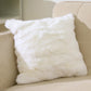 Natural Handcrafted Rabbit Fur Throw Pillow Covers, Real Rabbit Fur Pillow Case Luxury Animal Skin Cushion Cover Pillowcase Home Living Room Bedroom Grey 18 x 18